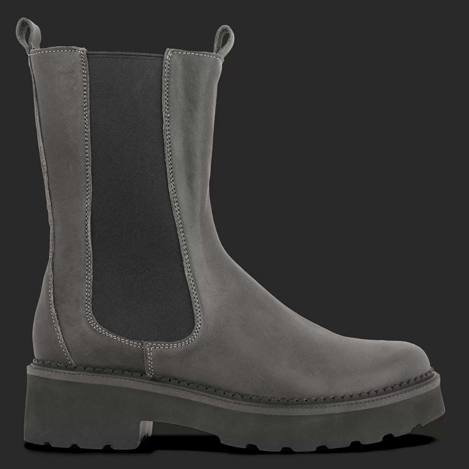 Online PITCH PAOLA - WARM GREY Dame Lange støvler | Chelsea boots